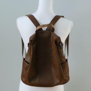 Faux Leather Backpack/Purse